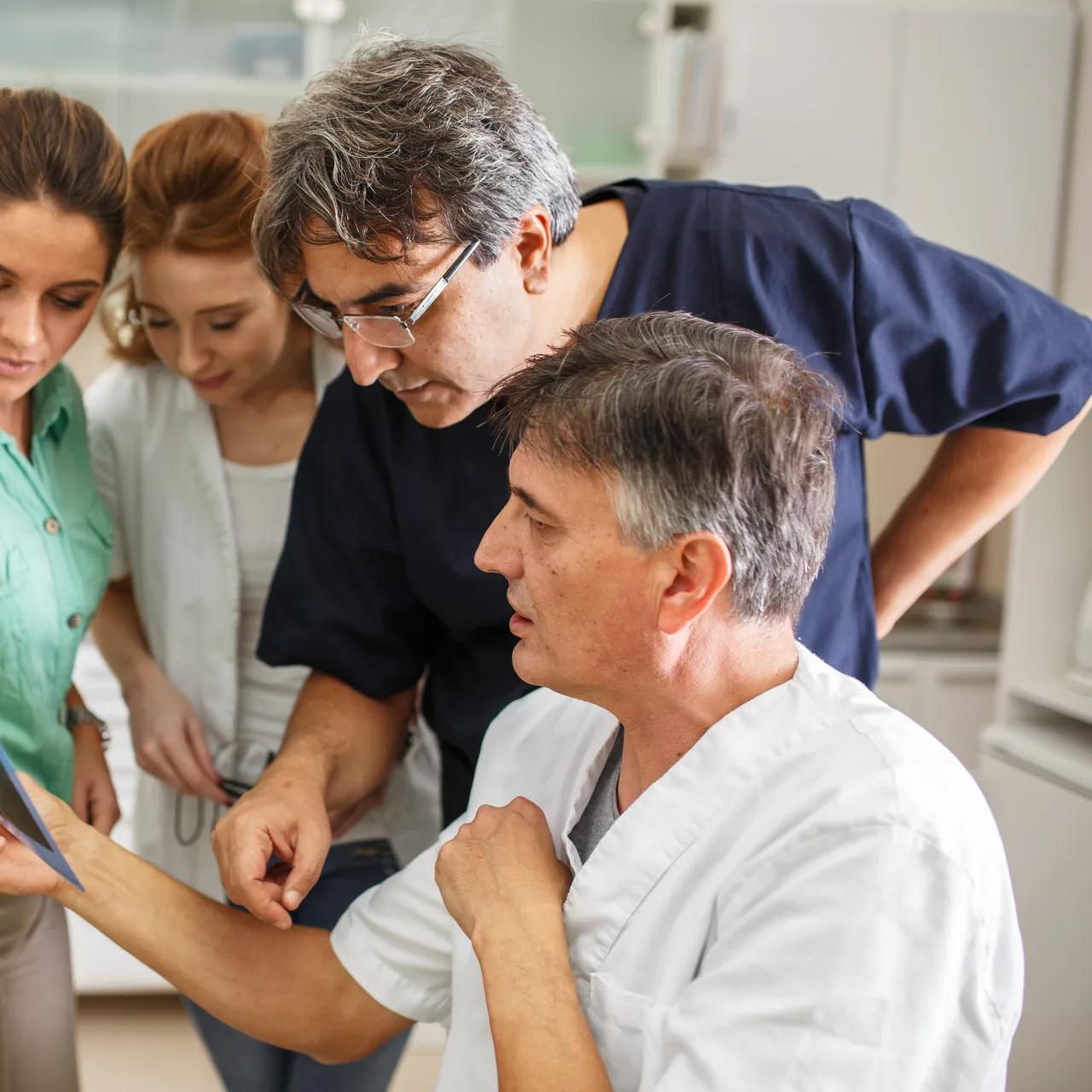 Dental bridge consultation in a clinic