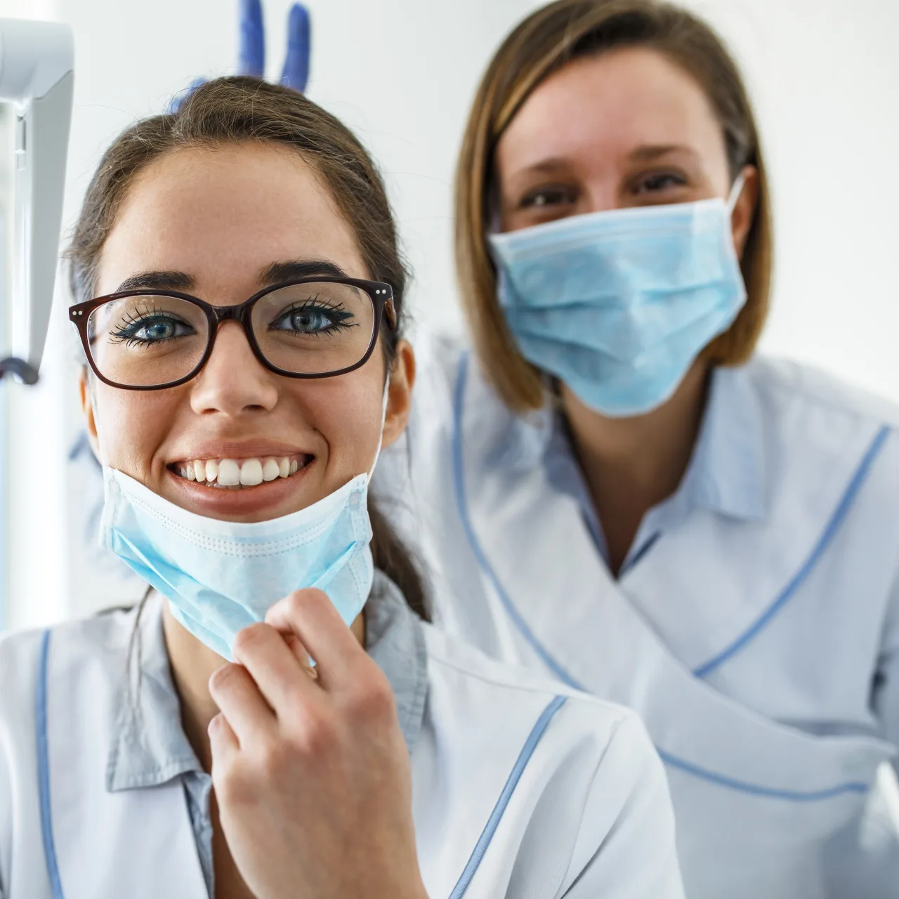 Dentist preparing a patient for preventive dental care